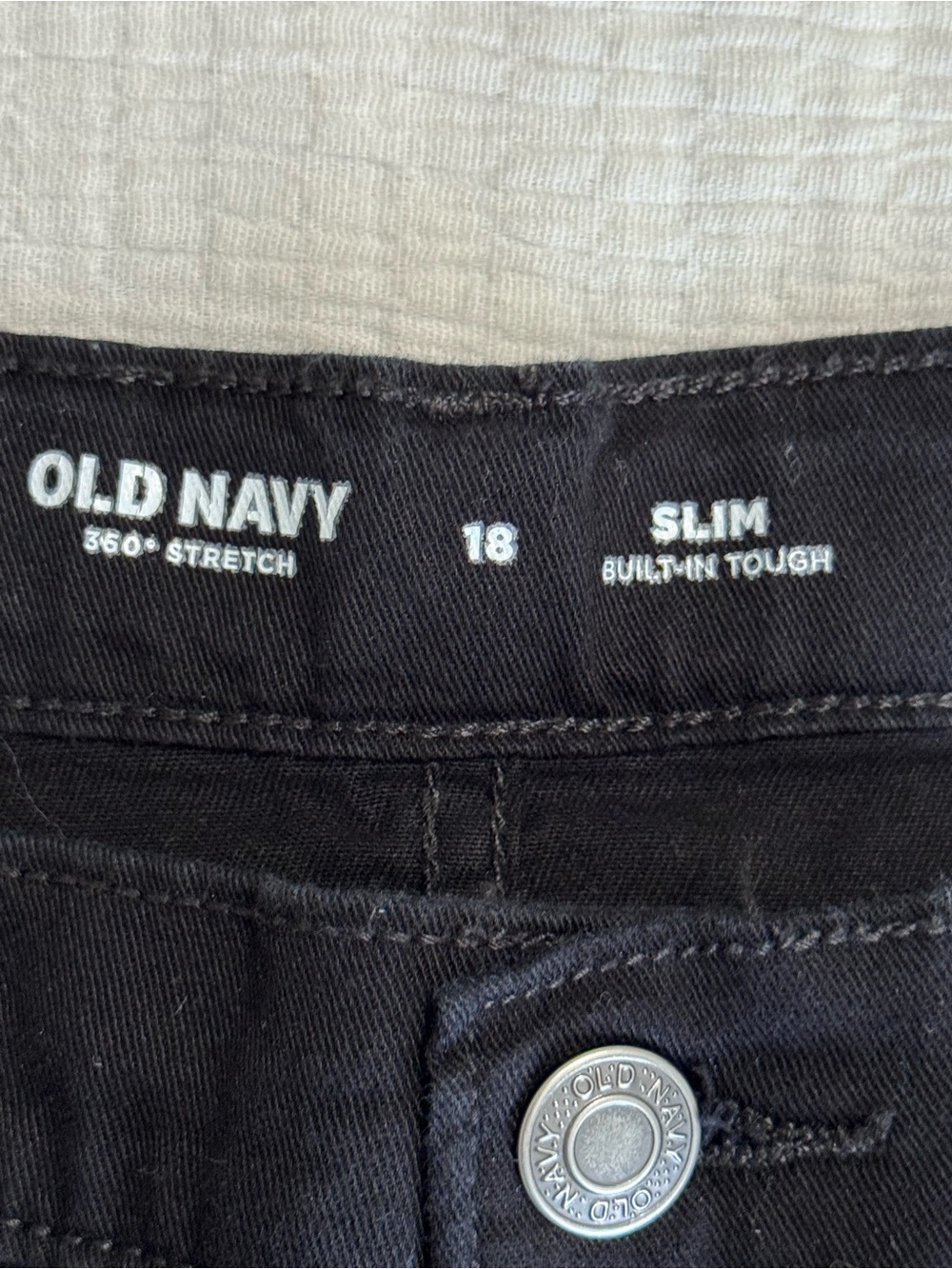 Boys 18 Old Navy Black Jeans